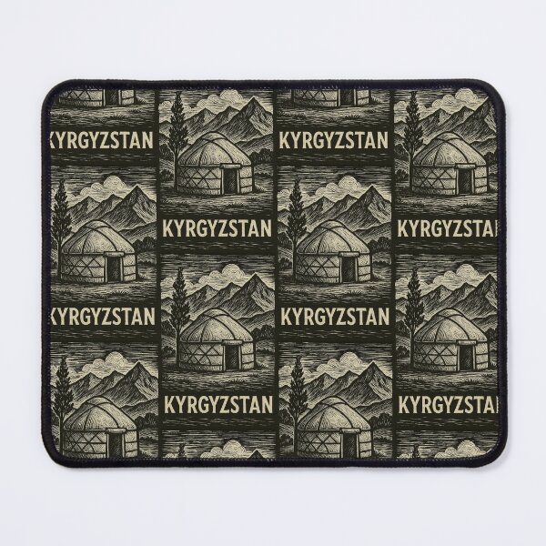 Item preview, Kyrgyzstan Linocut Style designed and sold by Thistle-TShop.