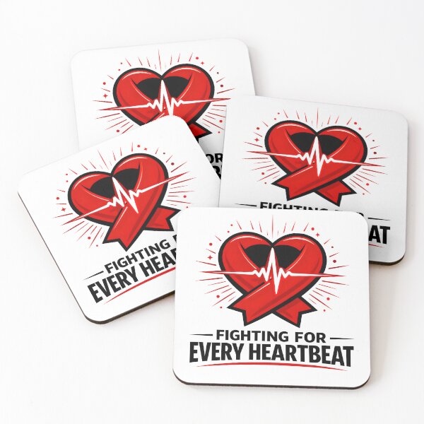 Item preview, Fighting for Every Heartbeat – Heart Awareness Strength Design designed and sold by ZayCreates.