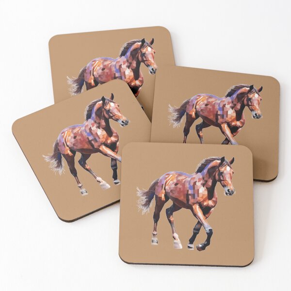 Item preview, trotting horse mosaic designed and sold by designmari.
