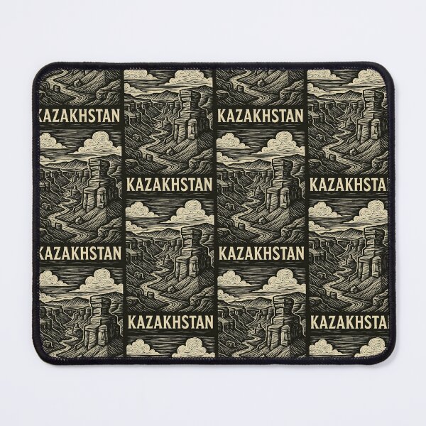 Item preview, Kazakhstan Linocut Style designed and sold by Thistle-TShop.