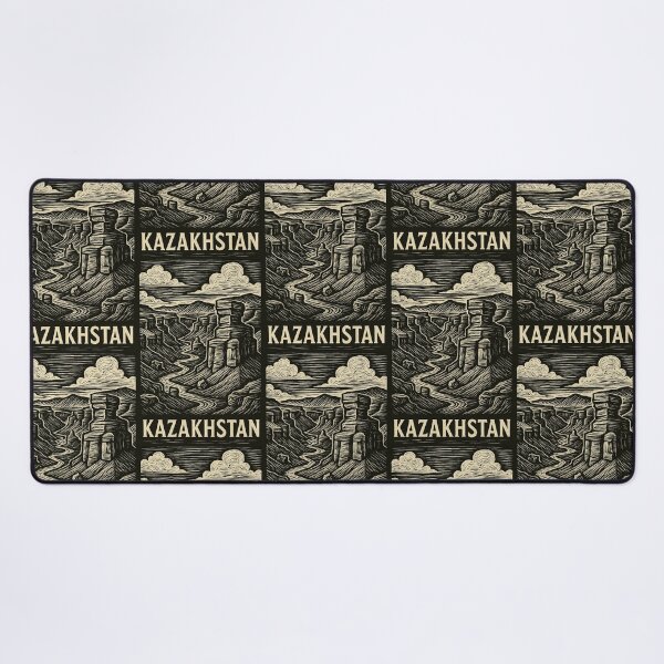 Item preview, Kazakhstan Linocut Style  designed and sold by Thistle-TShop.