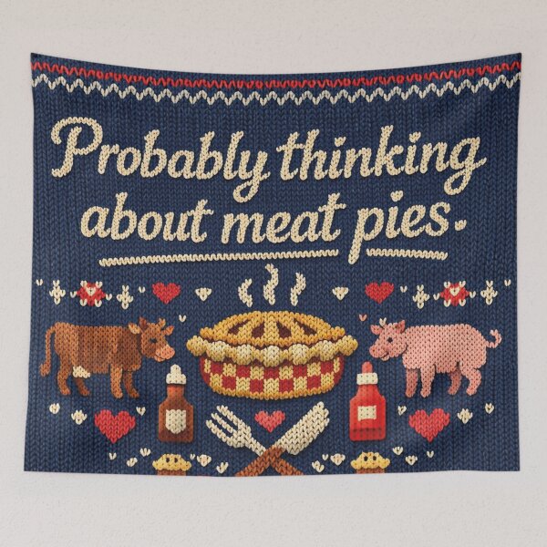 Item preview, Probably thinking about Meat Pies Knitting Pattern Design designed and sold by Mauswohn.