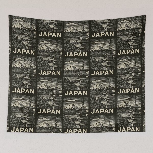 Item preview, Japan Linocut Style  designed and sold by Thistle-TShop.