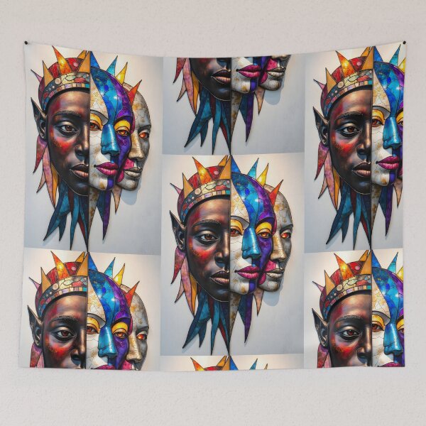 Item preview, Three Faces Abstract Art designed and sold by ChloeDesigns401.