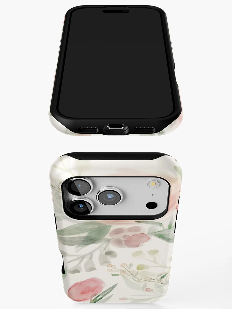 Thumbnail 3 of 4, iPhone Case, Blush Roses Watercolor designed and sold by MathisDesigns.