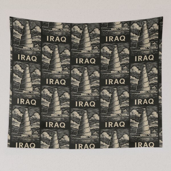 Item preview, Iraq Linocut Style  designed and sold by Thistle-TShop.