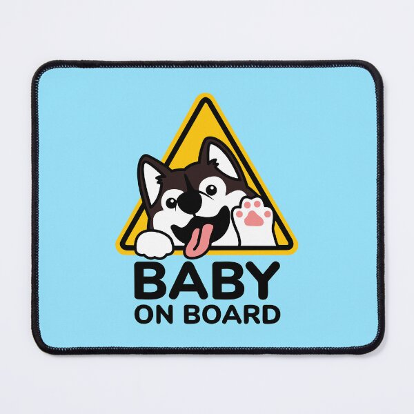 Item preview, "Adorable Siberian Husky Baby on Board: Cute Dog Lover Pet Safety Paw-some Puppy Love Husky Art for Dog Mom and Dad" designed and sold by artworkathome.
