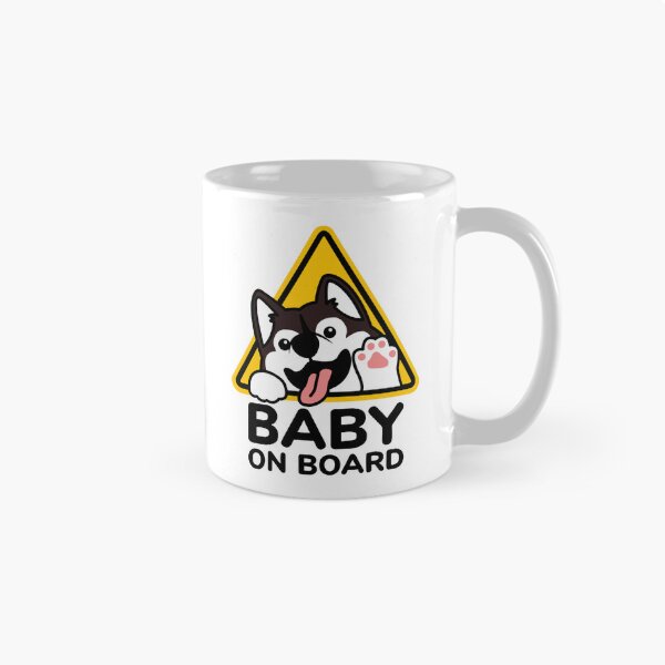 Item preview, "Adorable Siberian Husky Baby on Board: Cute Dog Lover Pet Safety Paw-some Puppy Love Husky Art for Dog Mom and Dad" designed and sold by artworkathome.