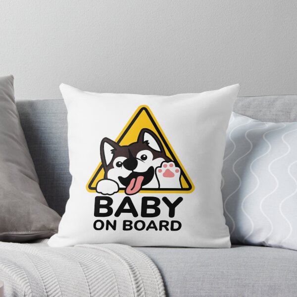 Item preview, "Adorable Siberian Husky Baby on Board: Cute Dog Lover Pet Safety Paw-some Puppy Love Husky Art for Dog Mom and Dad" designed and sold by artworkathome.