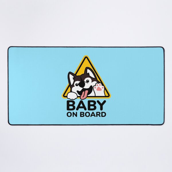 Item preview, "Adorable Siberian Husky Baby on Board: Cute Dog Lover Pet Safety Paw-some Puppy Love Husky Art for Dog Mom and Dad" designed and sold by artworkathome.