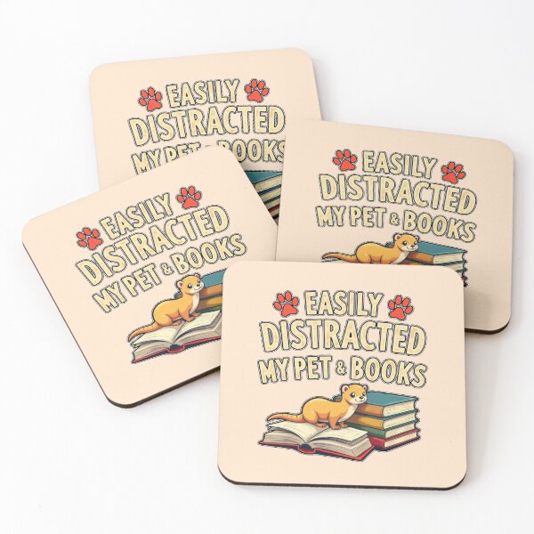 Item preview, Easily Distracted by My Pet and Books Vintage designed and sold by PriyaMagic.