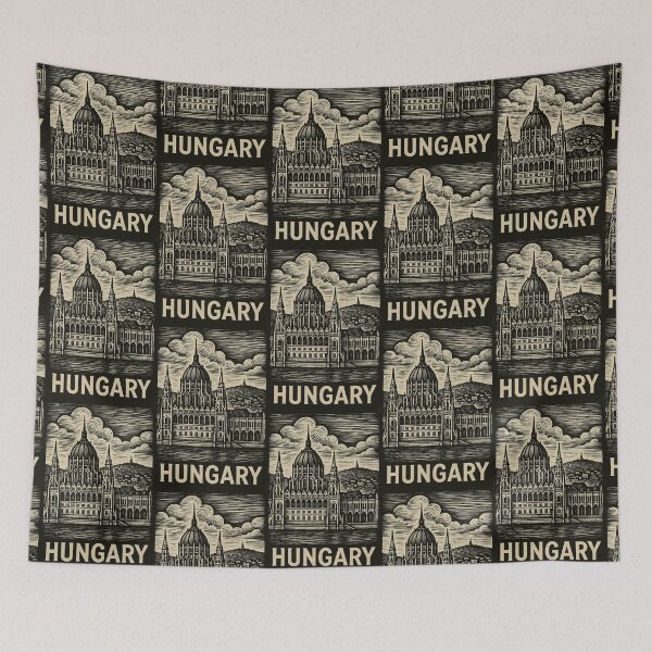Item preview, Hungary Linocut Style  designed and sold by Thistle-TShop.