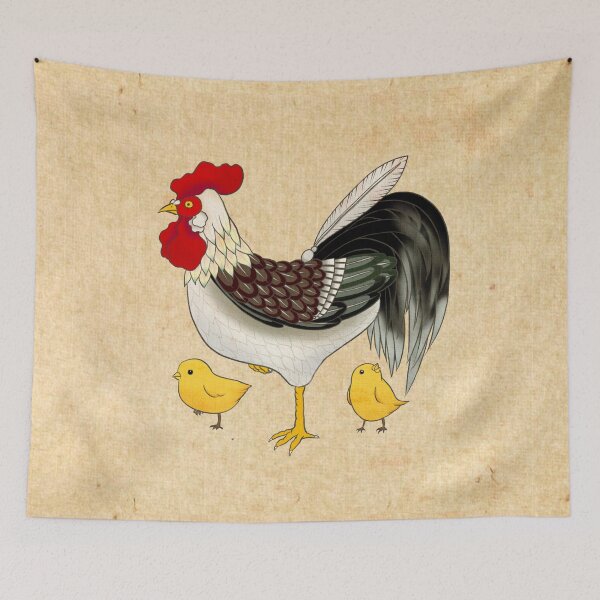 Item preview, Pure Guidance: White Hen and Her Golden Chicks designed and sold by QamarART Paintings.