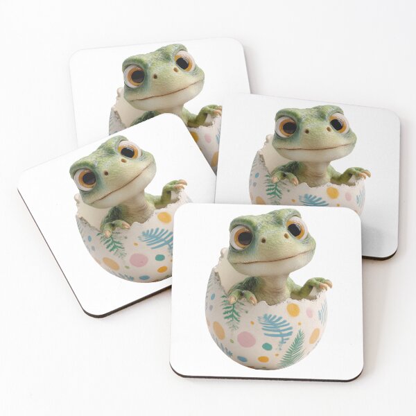 Item preview, Adorable Baby T-Rex Hatching - Cute Easter Dinosaur Egg Art designed and sold by Hakubiya.