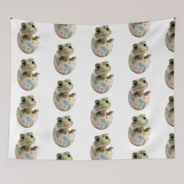 Item preview, Adorable Baby T-Rex Hatching - Cute Easter Dinosaur Egg Art designed and sold by Hakubiya.