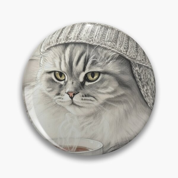 Item preview, Cat drinking tea designed and sold by UrbanView.