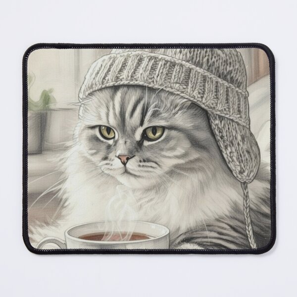 Item preview, Cat drinking tea designed and sold by UrbanView.
