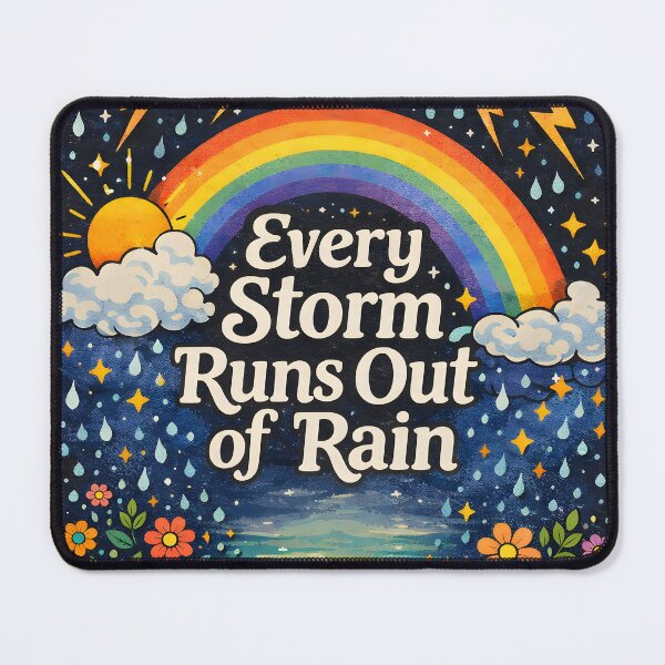 Item preview, Every Storm Runs Out of Rain – Motivational Rainbow Art designed and sold by Matinez Pink.