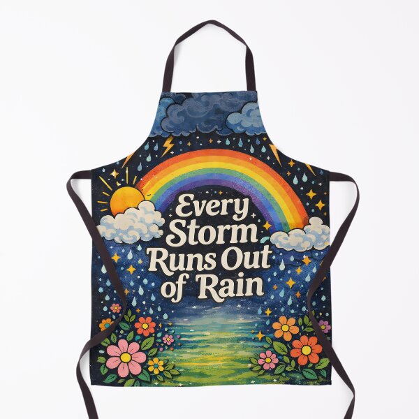 Item preview, Every Storm Runs Out of Rain – Motivational Rainbow Art designed and sold by Matinez Pink.