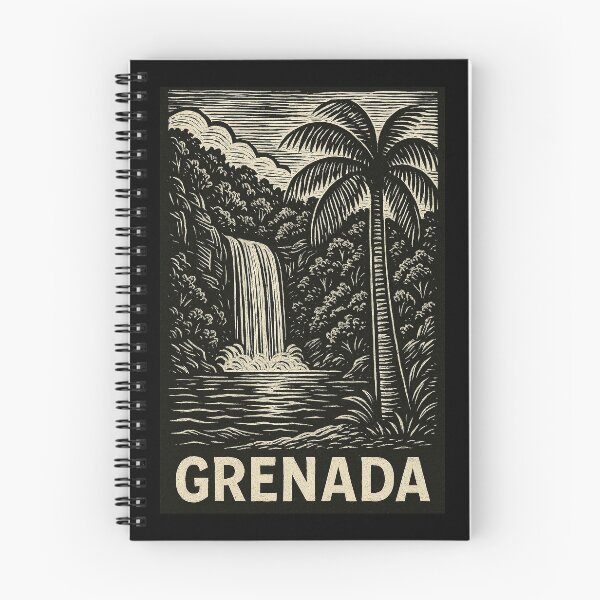 Item preview, Grenada Linocut Style  designed and sold by Thistle-TShop.