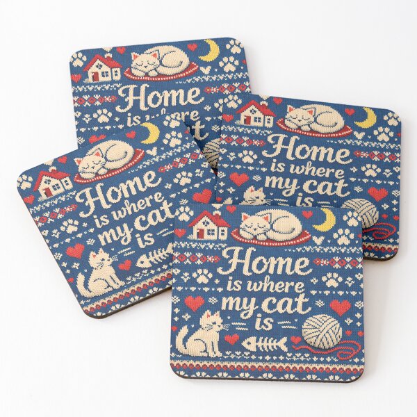 Item preview, Home is where my cat is knitting pattern design designed and sold by Mauswohn.