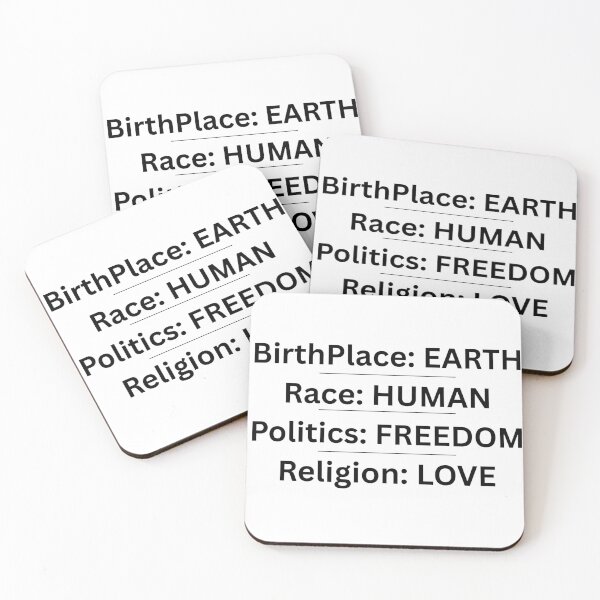 Item preview, Earth Is My Birthplace Humanity Is My Race Freedom Love Religion Political Typography Design designed and sold by AlienTechs.