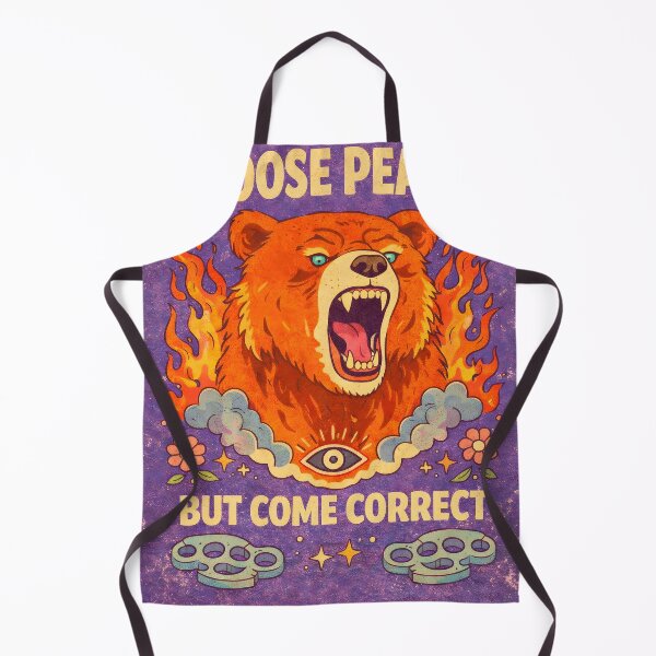 Item preview, Choose Peace But Come Correct – Fierce Bear Art designed and sold by Matinez Pink.