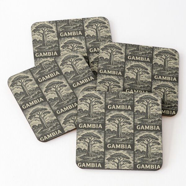 Item preview, Gambia Linocut Style  designed and sold by Thistle-TShop.