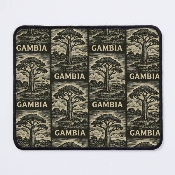 Item preview, Gambia Linocut Style designed and sold by Thistle-TShop.