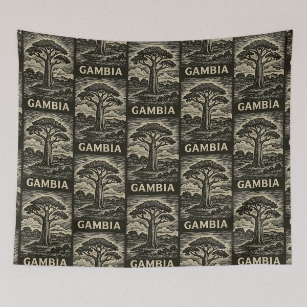 Item preview, Gambia Linocut Style  designed and sold by Thistle-TShop.