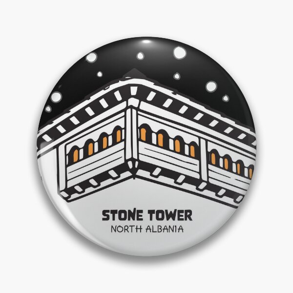 Item preview, Stone tower illustration North Albania designed and sold by INTRIGUEprints.