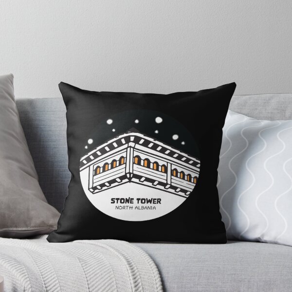 Item preview, Stone tower illustration North Albania designed and sold by INTRIGUEprints.