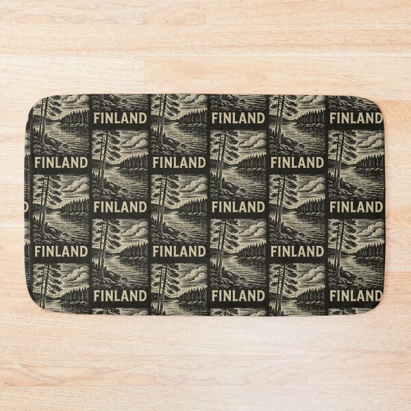 Item preview, Finland Linocut Style  designed and sold by Thistle-TShop.