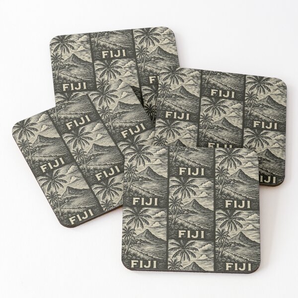 Item preview, Fiji Linocut Style  designed and sold by Thistle-TShop.