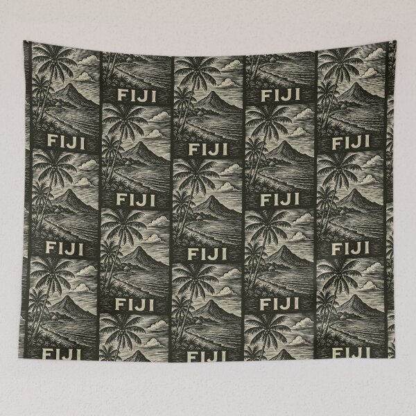 Item preview, Fiji Linocut Style  designed and sold by Thistle-TShop.