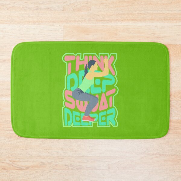 Item preview, Think Deep Squat Deeper - Inspirational Gym & Fitness Illustration designed and sold by Abaseen.