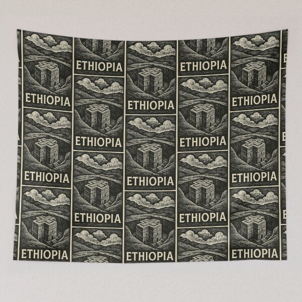 Item preview, Ethiopia Linocut Style  designed and sold by Thistle-TShop.