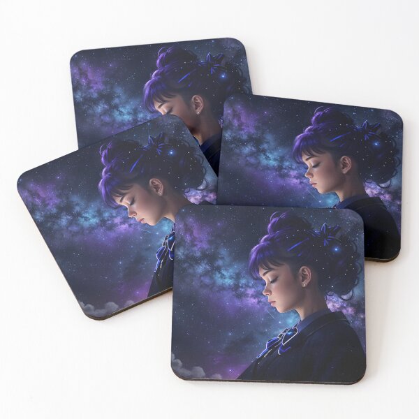 Item preview, Starlit Girl – Dreamy Galaxy Fantasy Art designed and sold by HelloMoku.