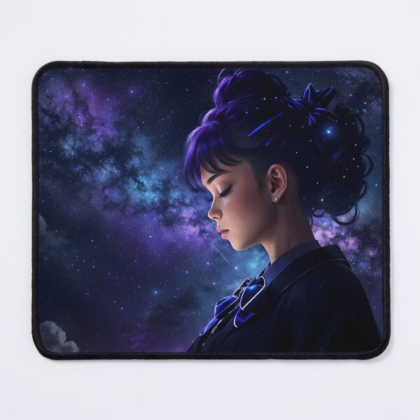 Item preview, Starlit Girl – Dreamy Galaxy Fantasy Art designed and sold by HelloMoku.