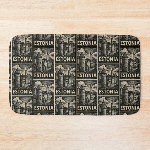 Item preview, Estonia Linocut Style  designed and sold by Thistle-TShop.