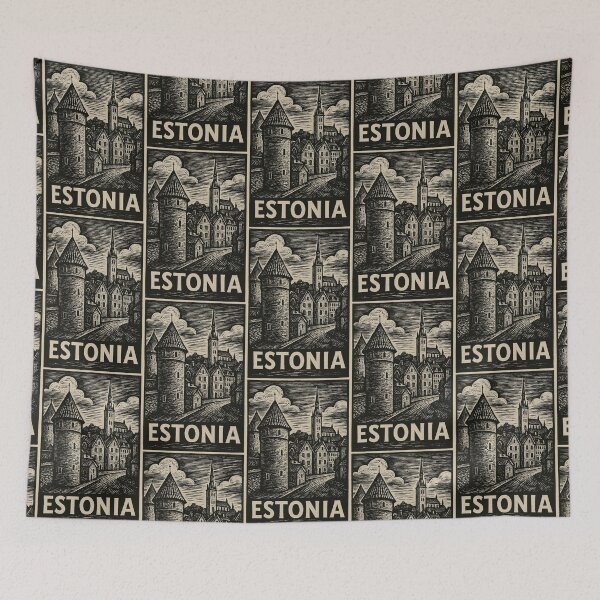 Item preview, Estonia Linocut Style  designed and sold by Thistle-TShop.