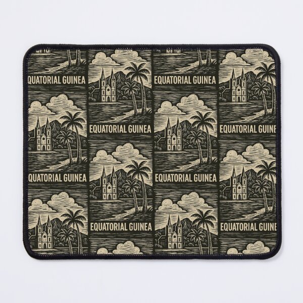 Item preview, Equatorial Guinea Linocut Style designed and sold by Thistle-TShop.