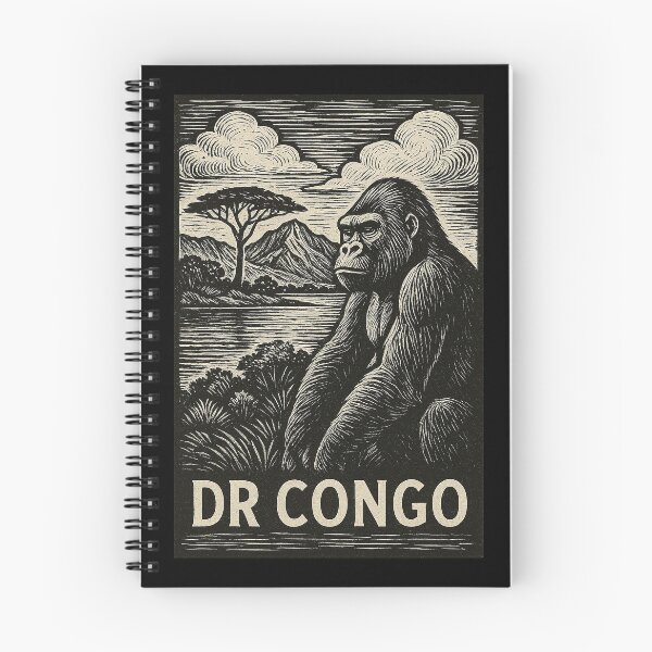 Item preview, DR Congo Linocut Style  designed and sold by Thistle-TShop.