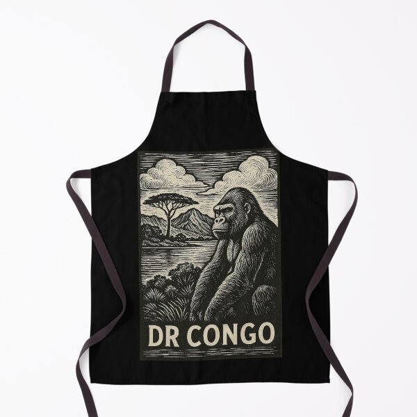 Item preview, DR Congo Linocut Style designed and sold by Thistle-TShop.