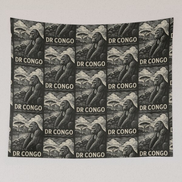 Item preview, DR Congo Linocut Style  designed and sold by Thistle-TShop.