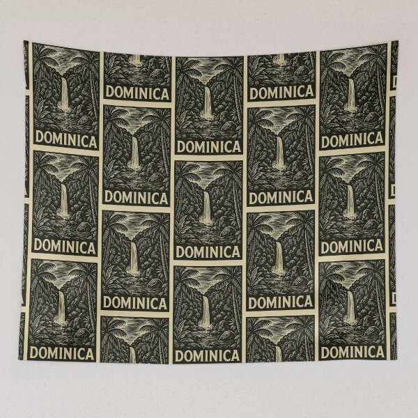 Item preview, Dominica Linocut Style  designed and sold by Thistle-TShop.