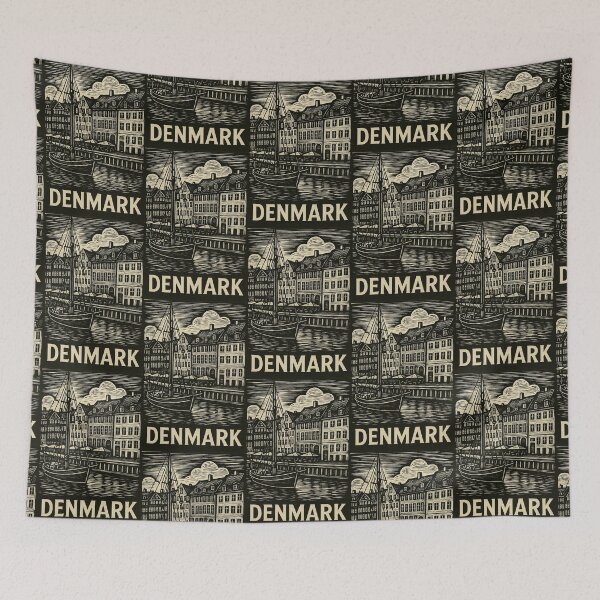 Item preview, Denmark Linocut Style  designed and sold by Thistle-TShop.