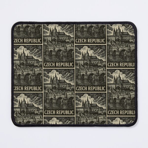 Item preview, Czech Republic Linocut Style designed and sold by Thistle-TShop.