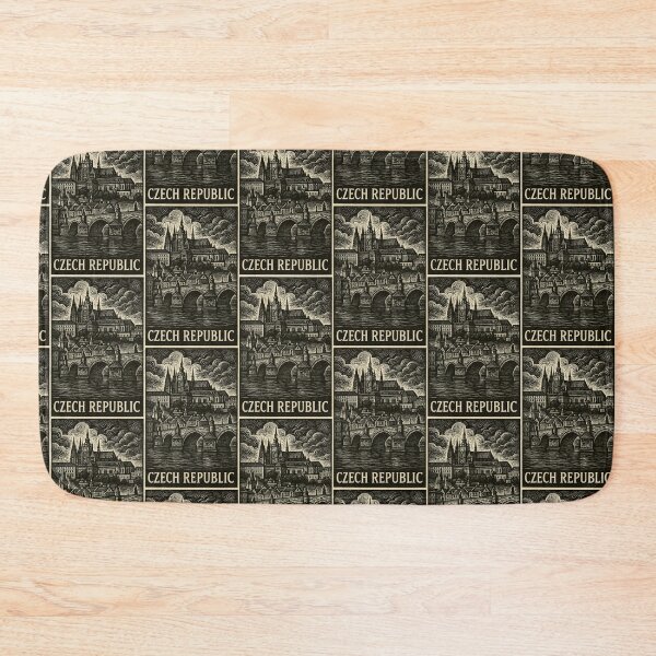Item preview, Czech Republic Linocut Style  designed and sold by Thistle-TShop.