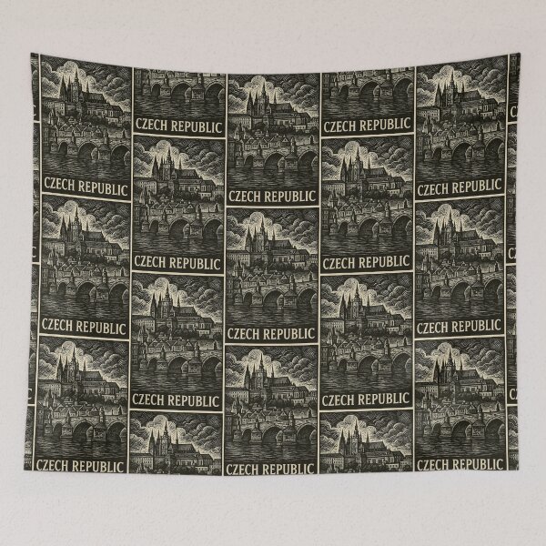 Item preview, Czech Republic Linocut Style  designed and sold by Thistle-TShop.